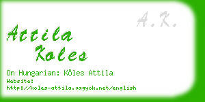 attila koles business card