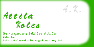 attila koles business card